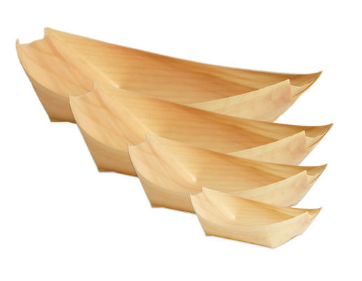 2.5-15 Inch Pine Biodegradable Disposable Tableware Cardboard Serving Boats