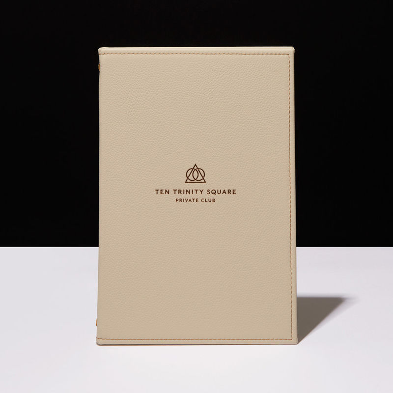 Hotel Resterant Bar Menu Book Cover Holder Customized Logo Luxury Leather